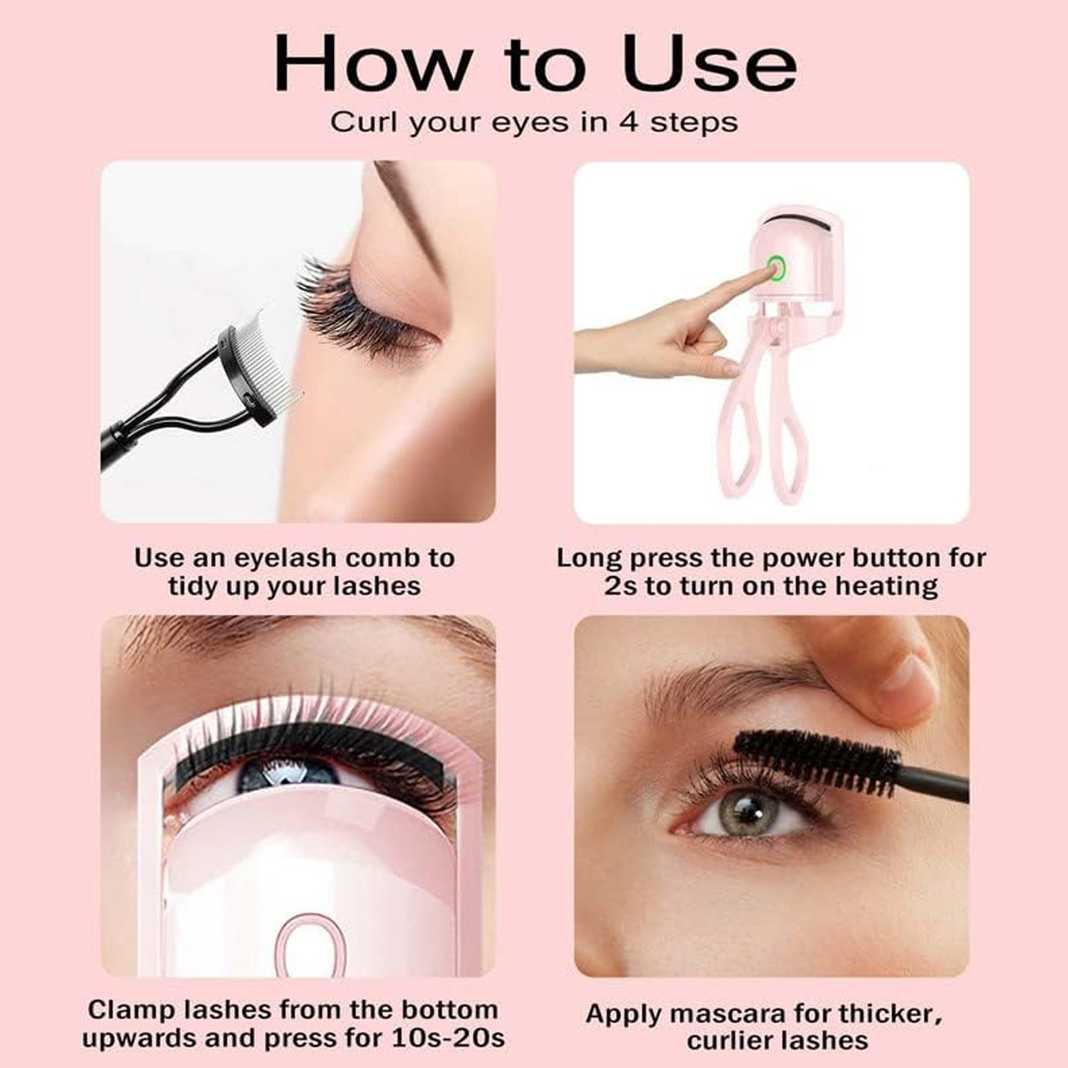 Electric Heated Eyelash Curlers (1 Pc) Electric Heated Eyelash Curlers (1 Pc)